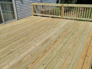 Pressure treated Deck Built By Brad's Construction